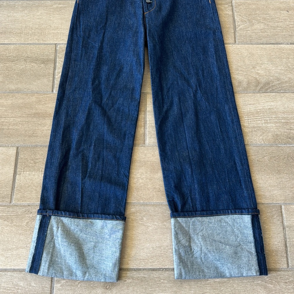G. Label by Goop Alison Dark Wash Boyfriend Cuffed Hem Jean Size: 25 - Picture 7 of 10